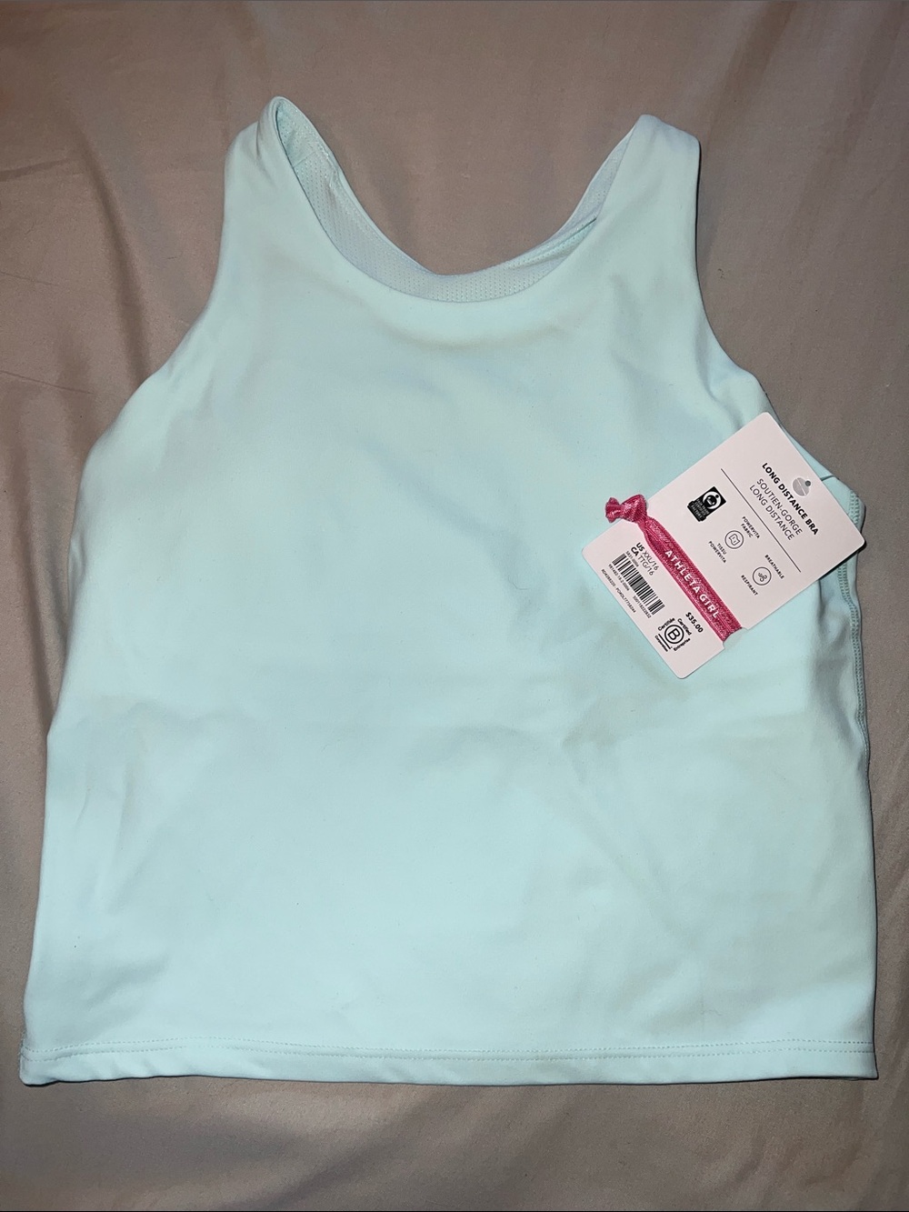 Bra Racerback Sports, light aqua, Large/12
